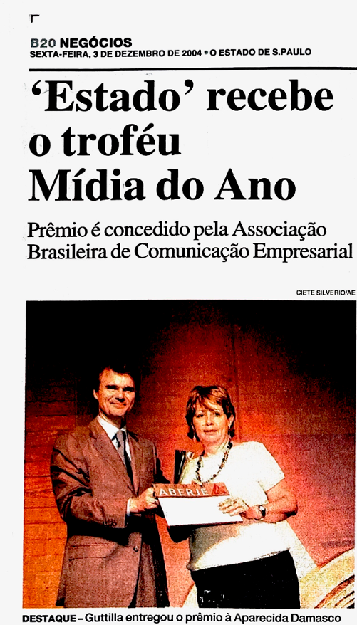 Jornal O Estado de S. Paulo I ‘Estado’ recebe o troféu Mídia do Ano