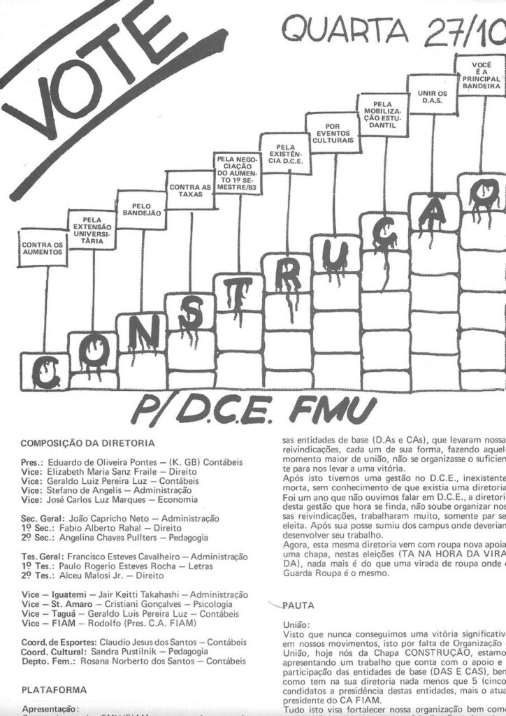 Construção P/D.C.E FMU