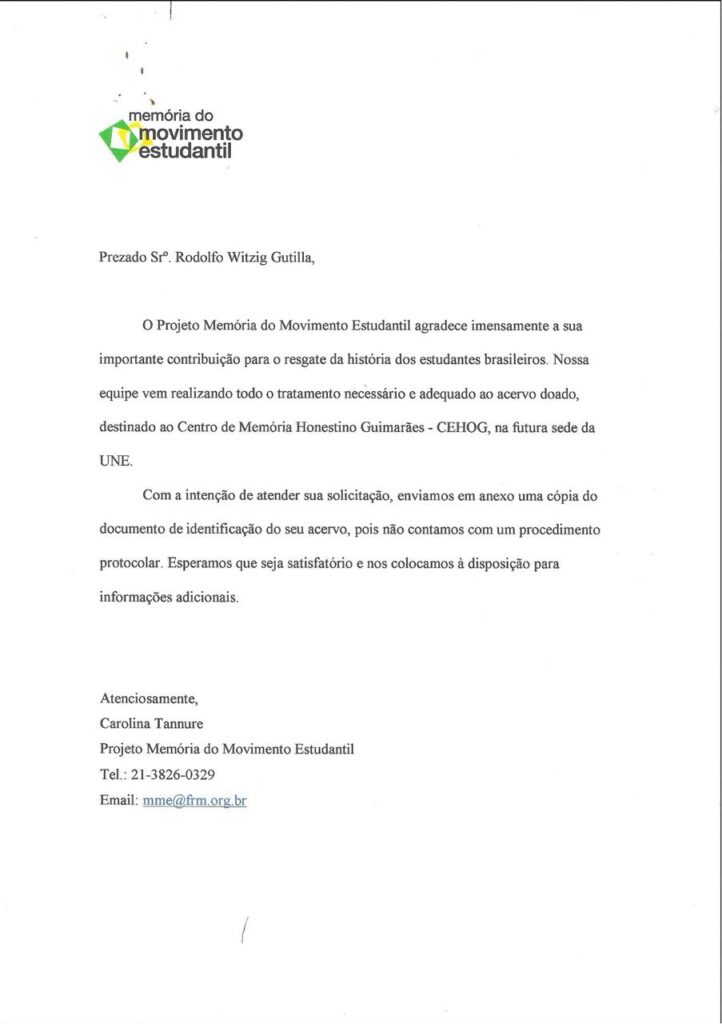Projeto Memória do Movimento Estudantil