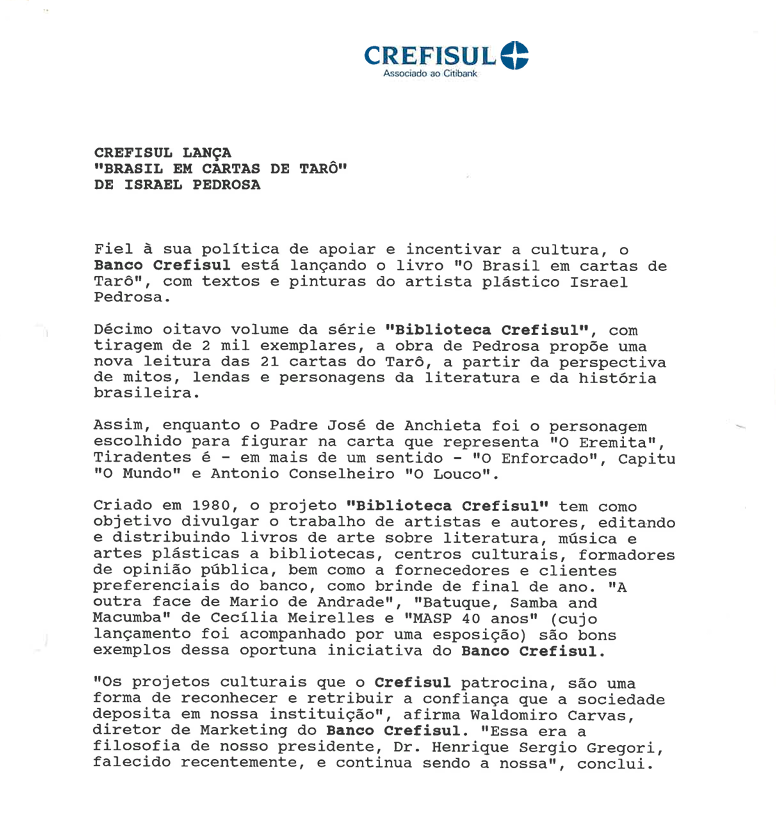 Brasil em Cartas de Tarô CREFISUL