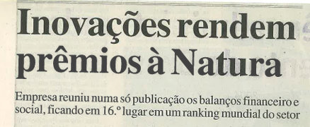 Inovação rendem prêmios à Natura