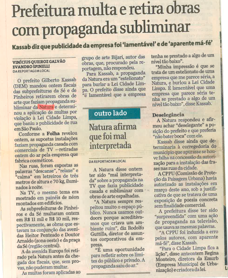 Natura afirma que foi mal interpretada
