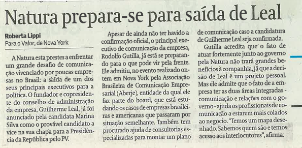 Natura prepara-se para saída de Leal