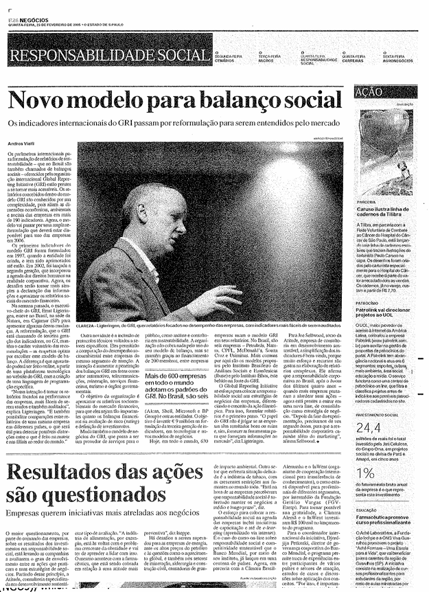Novo Modelo para balanço social