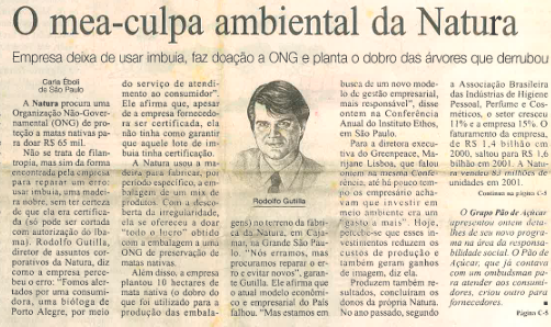 O mea-culpa ambiental da Natura