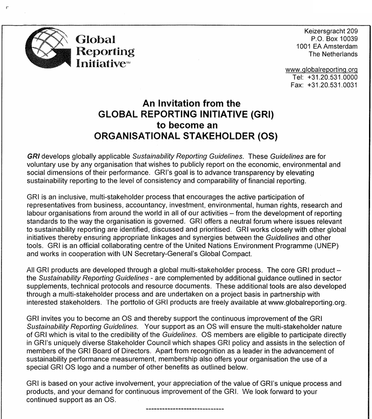 Organisational Stakeholder