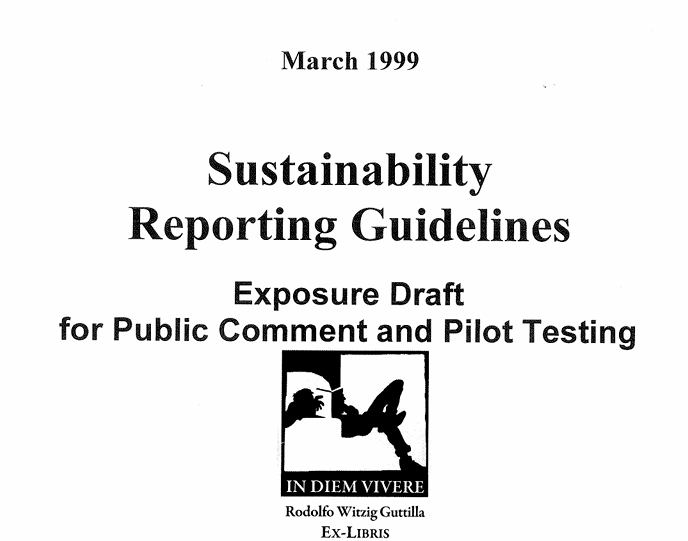 Sustainability Reporting Guideline (March 1999)