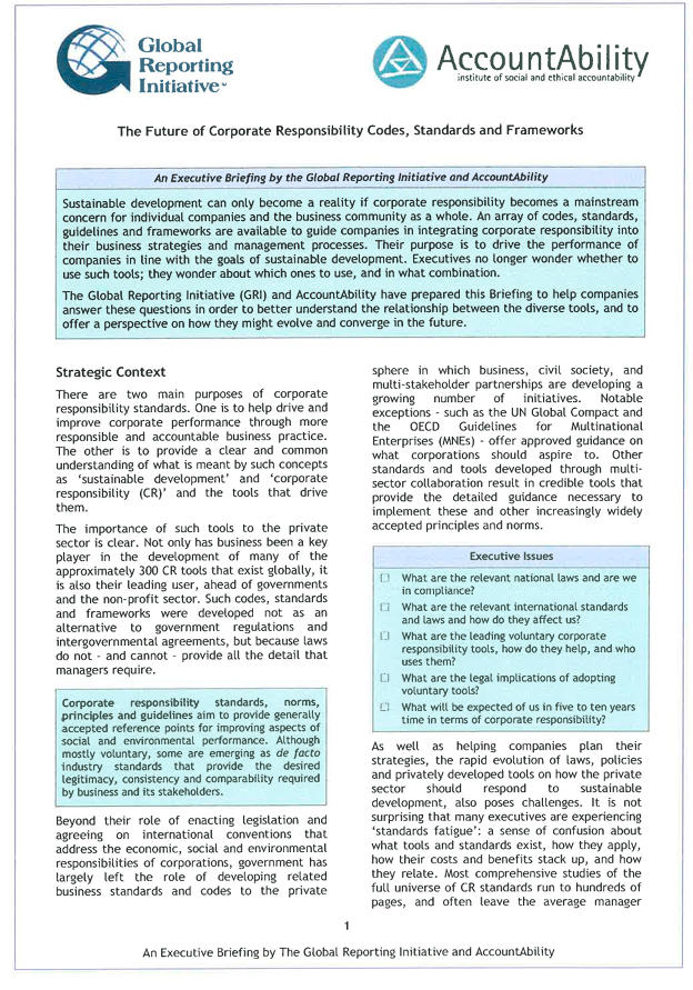 The future of Corporate Resposibility