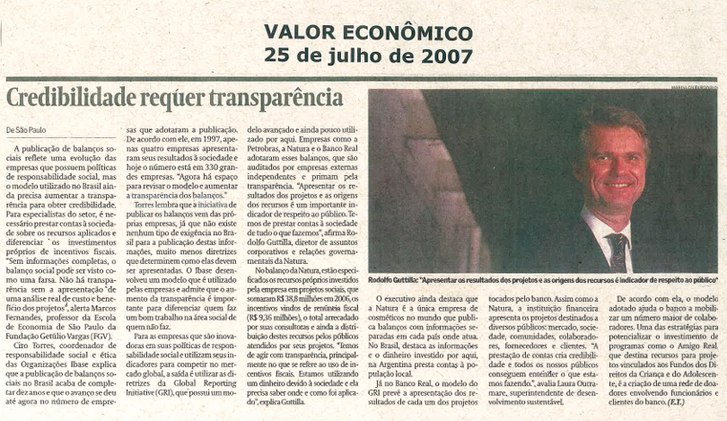 Valor Econômico 25 de julho de 2007