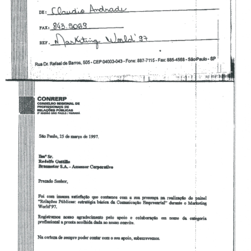 Agradecimento pela Participação