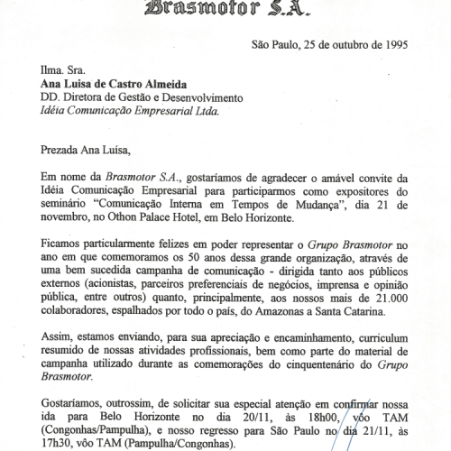 Agradecimento ao convite