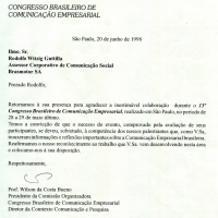 Agradecimento pela participação