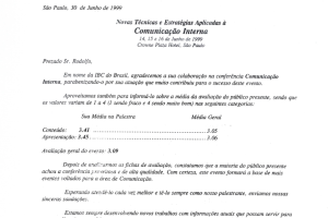 Agradecimento pela participação