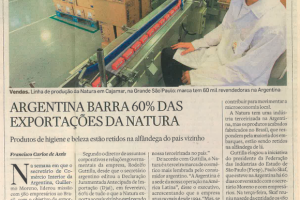 Argentina barra 60% das exportações da natura