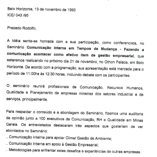 Assuntos para o Seminário