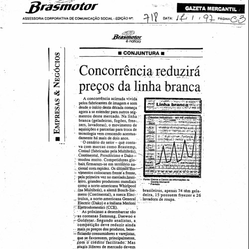 Brasmotor I Concorrência reduzirá preços da linha branca