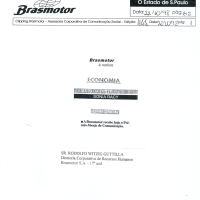 Brasmotor, é notícia I Linha direta, ”A Brasmotor recebe hoje o prêmio aberje de comunicação