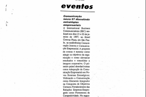 Brasmotor, eventos I Comunicação inicia 97 discutindo estratégias empresariais