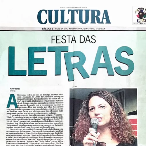 Hoje em dia I “Festa das letras Debate ‘Letras no escritório’”