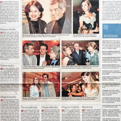 Jornal O Estado de S. Paulo I “Rodolfo Witzig Guttilla lança o livro A Casa do santo & o santo de casa, na livraria da Vila”