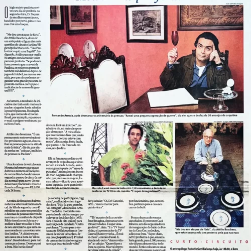 Jornal Folha de S. Paulo I “O antropólogo Rodolfo Witzig Guttilla lança hoje, às 18h30, o livro “A casa do santo & o santo d