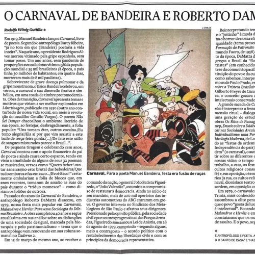 O Estado de São Paulo I “O carnaval de Bandeira e Roberto DaMatta”