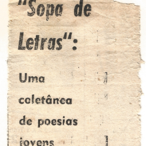 Jornal O Imparcial, Araraquara I “Sopa de letras Uma coletânea de poesias jovens”