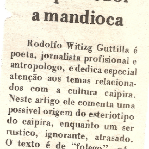 Jornal O Imparcial I “Ao perdedor a mandioca”