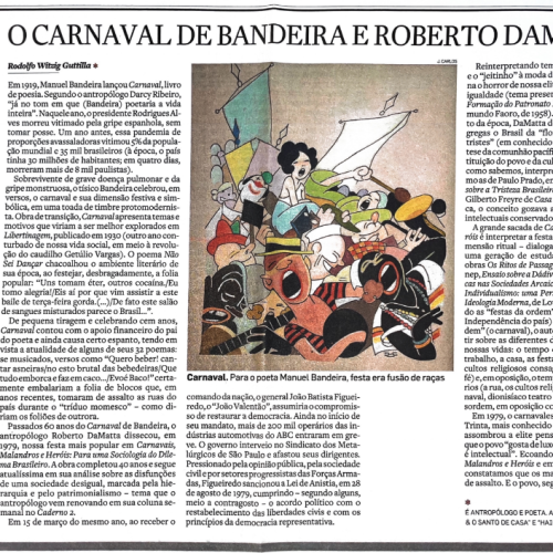 O Estado de São Paulo I “O carnaval de Bandeira e Roberto DaMatta”