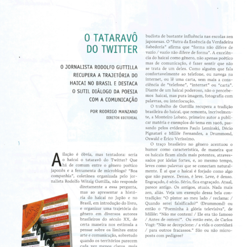 Revista Imprensa I O tataravô do twiter