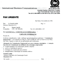 Carta de Confirmação I Conferência Comunicação Empresarial