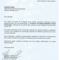 Carta de agradecimento