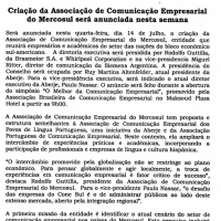 Casa da Impensa I_ Criação da Associação de Comunicação Empresarial do Mercosul será…_