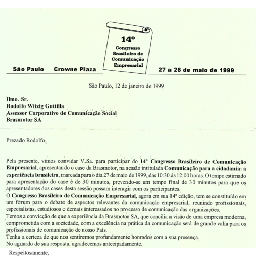 Convite 14° Congresso Brasileiro de Comunicação Empresarial
