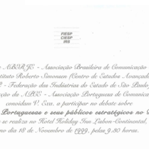 Convite I Debate _Empresas Portuguesas e seus públicos estratégicos no Brasil_