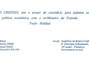 Convite Palestra Paulo Haddad