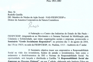 Convite Seminário Gestão Socialmente Responsável