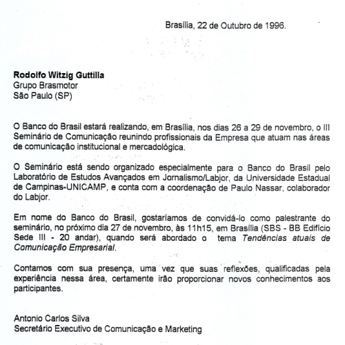 Convite para palestrar