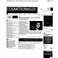 CosméticaNews I Diretor natura vence o prêmio Comunique-se