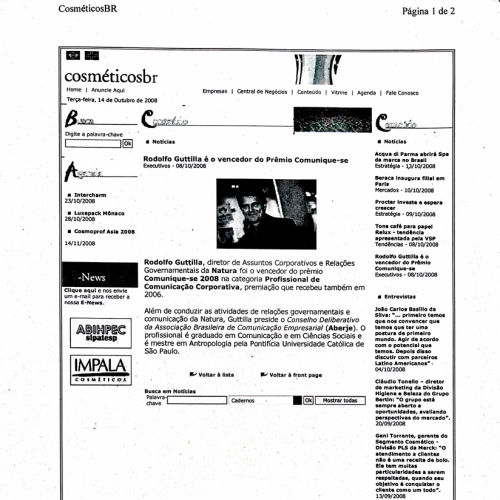 CosméticosBr I Rodolfo Guttilla é o vencedor do Prêmio Comunique-se