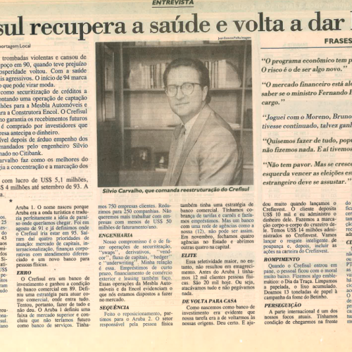 Crefisul recupera a saúde e volta a dar lucro