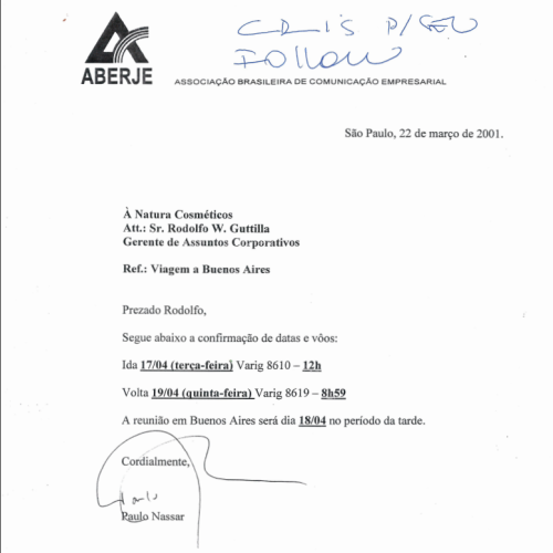 Datas de vôos I Rodolfo Guttilla