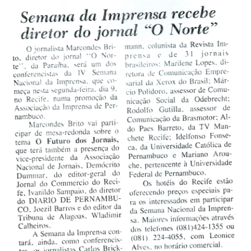 Diario de Pernambuco_ Semana da Imprensa recebe diretor do Jornal _O Norte_