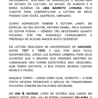 Leitura e Oficina Corredor Literário. Leitura dos poemas: “Leio palavra”, “Epitáfio um”, “Epitáfio outro”, “Epitáfio terceiro” “Basho revisitado” e “Sokan revisitado”