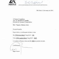 Datas de vôos I Rodolfo Guttilla