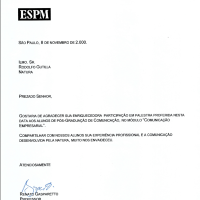 Agradecimento pela Participação ESPM