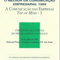 Folder Simpósio ABERJE I O Melhor da Comunicação Empresarial 1999