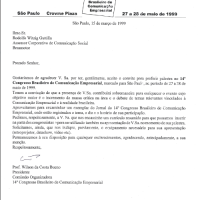 Agradecimento 14° Congresso Brasileiro de Comunicação Empresarial