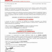 Informações Conferência Comunicação Empresarial