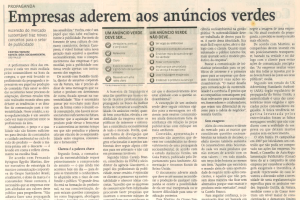 Empresas aderem aos anúncios verdes